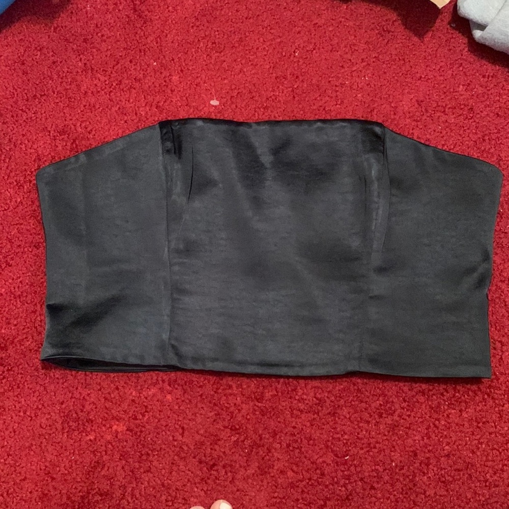 Black Satin Bustier